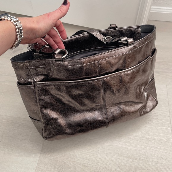 Silver Coach Handbag - Picture 2 of 4